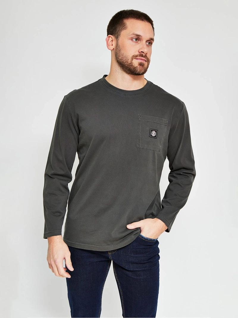 POLERA HOMBRE ELEMENT ALGODÓN MANGA LARGA BOLSILLO - 1