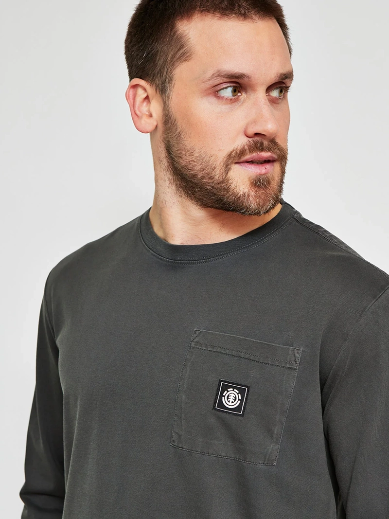 POLERA HOMBRE ELEMENT ALGODÓN MANGA LARGA BOLSILLO - 3