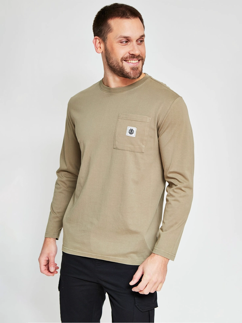 POLERA HOMBRE ELEMENT ALGODÓN MANGA LARGA BOLSILLO - 1