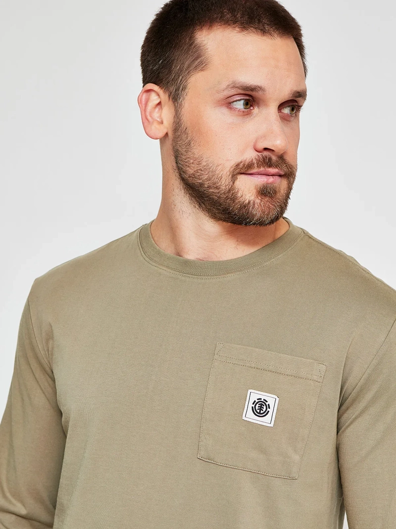 POLERA HOMBRE ELEMENT ALGODÓN MANGA LARGA BOLSILLO - 3