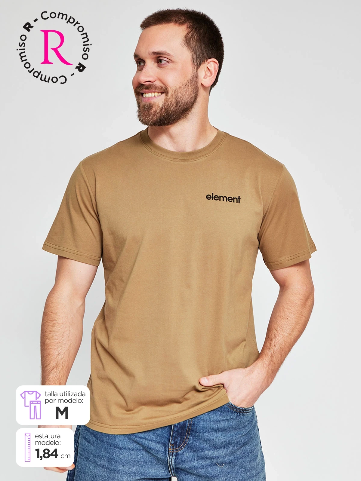 POLERA HOMBRE ELEMENT ALGODÓN MANGA CORTA PRINT