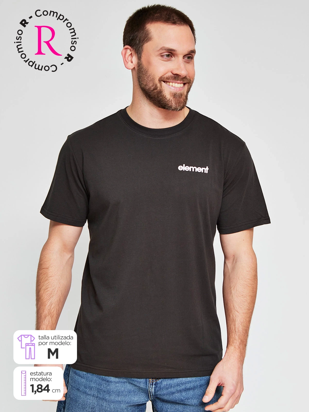 POLERA HOMBRE ELEMENT ALGODÓN MANGA CORTA PRINT - 1