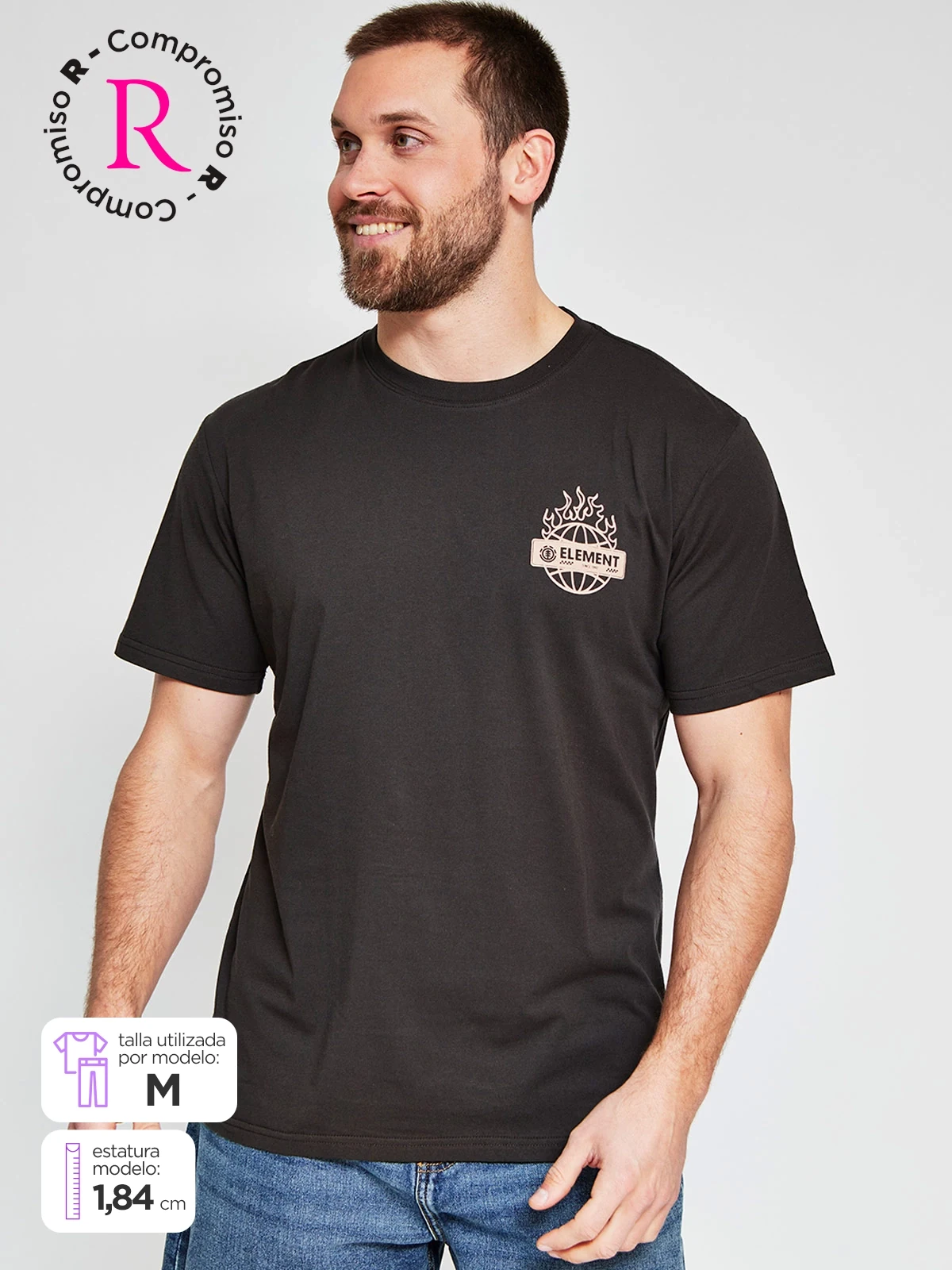 POLERA HOMBRE ELEMENT ALGODÓN MANGA CORTA PRINT - 1