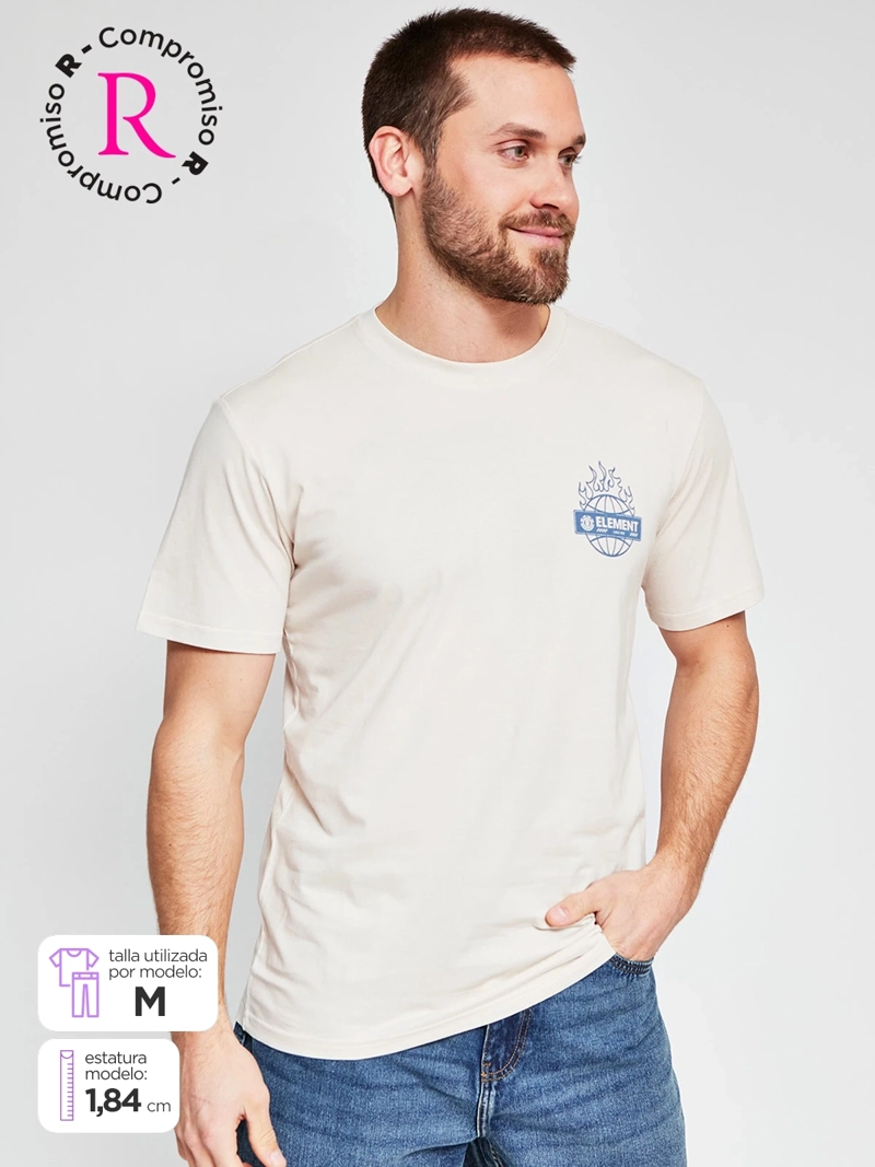 POLERA HOMBRE ELEMENT ALGODÓN MANGA CORTA PRINT - 1
