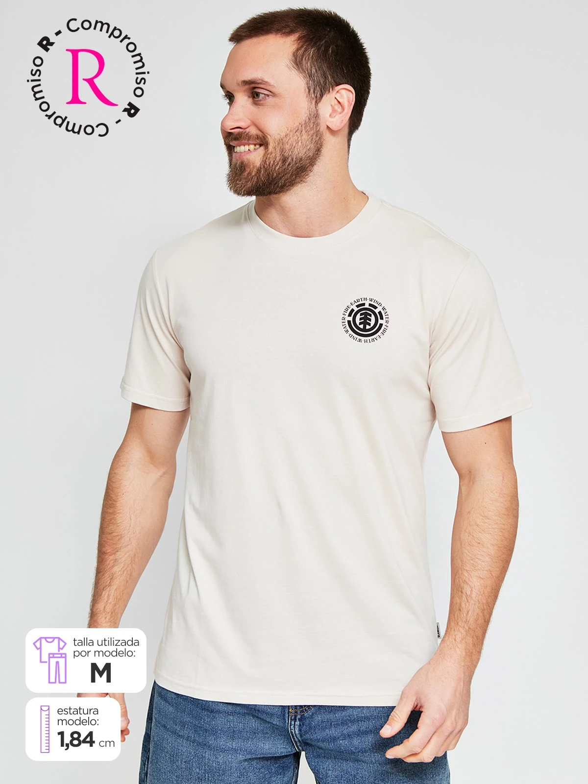 POLERA HOMBRE ELEMENT ALGODÓN MANGA CORTA PRINT - 1