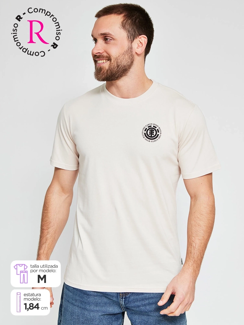 POLERA HOMBRE ELEMENT ALGODÓN MANGA CORTA PRINT - 1