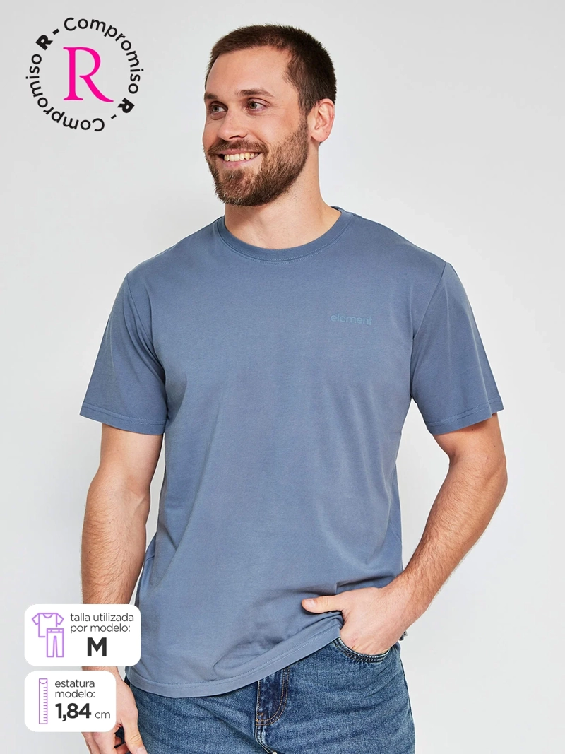 POLERA HOMBRE ELEMENT ALGODÓN MANGA CORTA BÁSICA