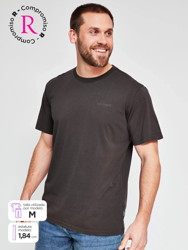 POLERA HOMBRE ELEMENT ALGODÓN MANGA CORTA BÁSICA