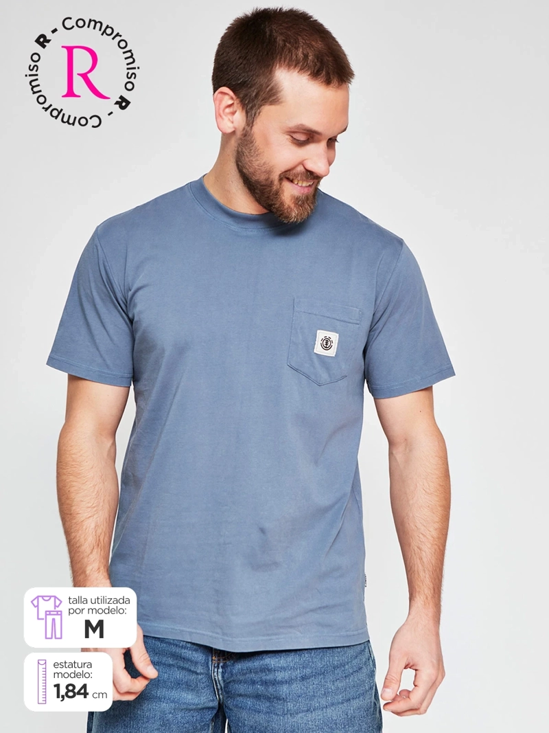POLERA HOMBRE ELEMENT ALGODÓN MANGA CORTA