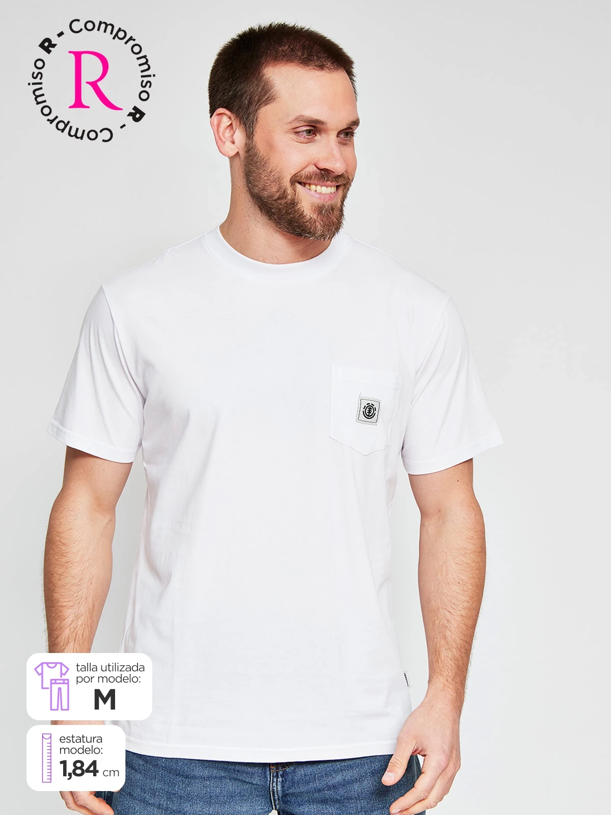 POLERA HOMBRE ELEMENT ALGODÓN MANGA CORTA