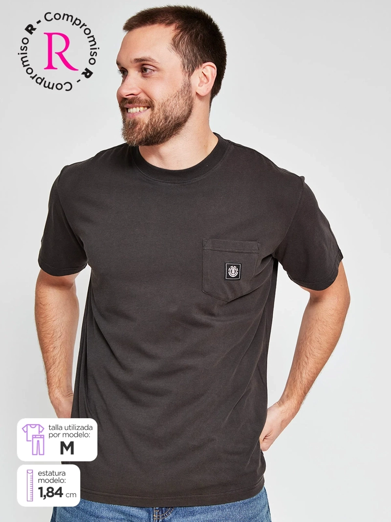 POLERA HOMBRE ELEMENT ALGODÓN MANGA CORTA - 1