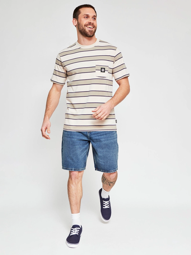 POLERA HOMBRE ELEMENT ALGODÓN MANGA CORTA RAYAS - 4