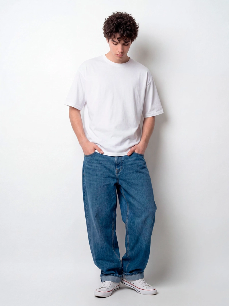 POLERA HOMBRE INDEX ALGODÓN MANGA CORTA OVERSIZE - 3