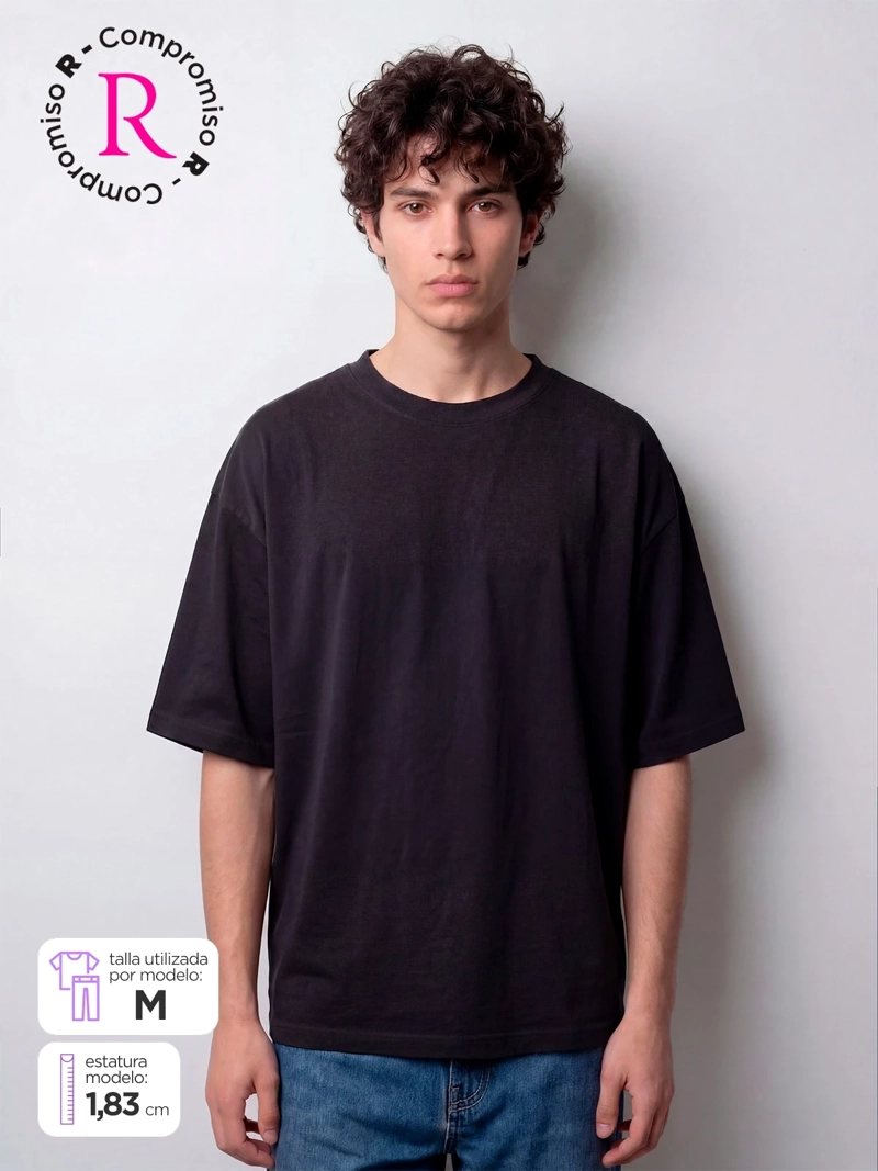POLERA HOMBRE INDEX ALGODÓN MANGA CORTA OVERSIZE - 1