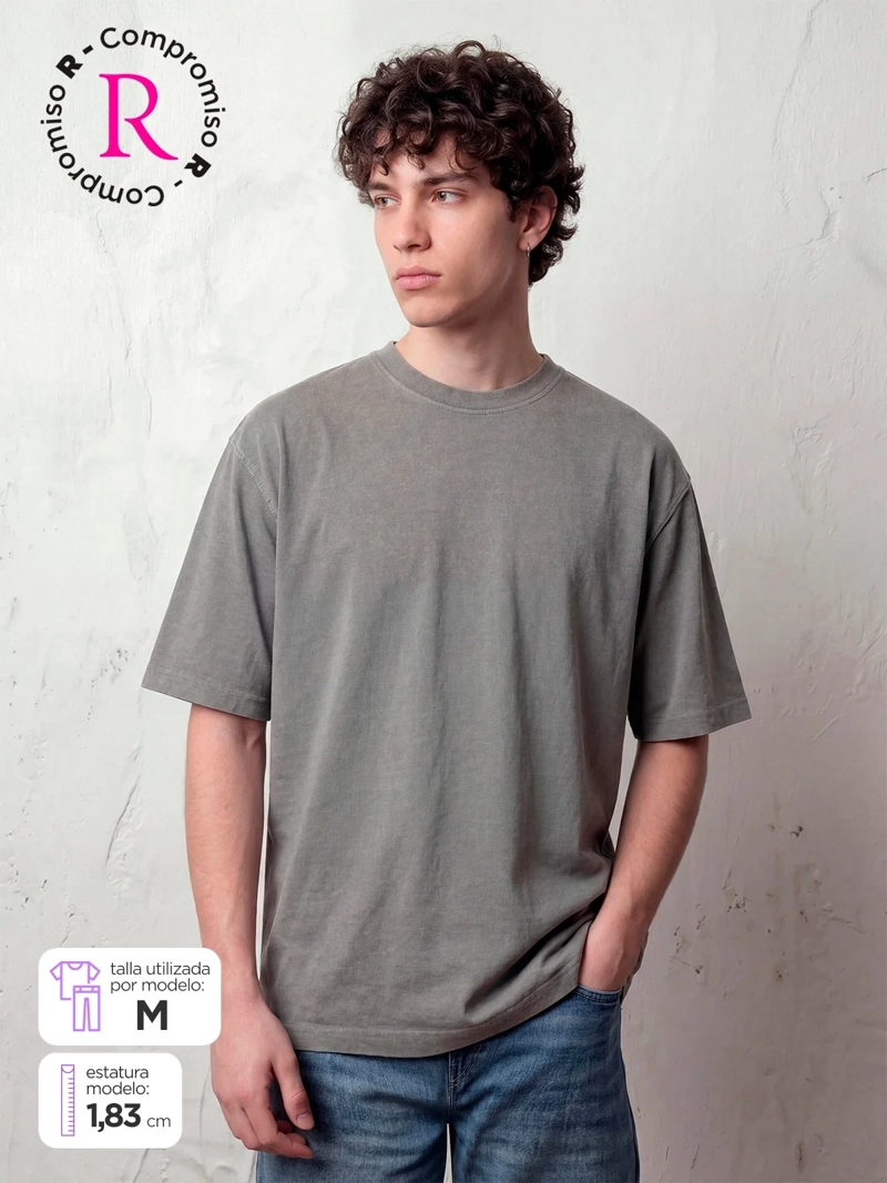 POLERA HOMBRE INDEX ALGODÓN MANGA CORTA RELAXED FIT - 1