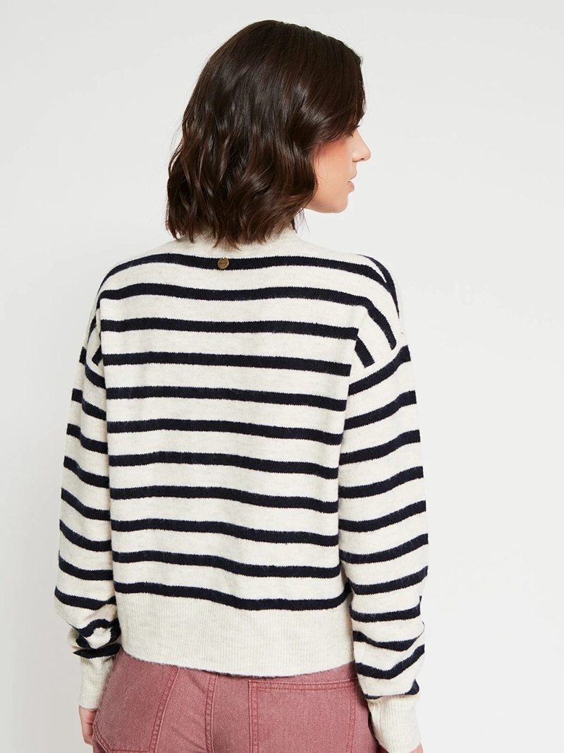 SWEATER MUJER REGATTA RAYADO BOTONES - 3