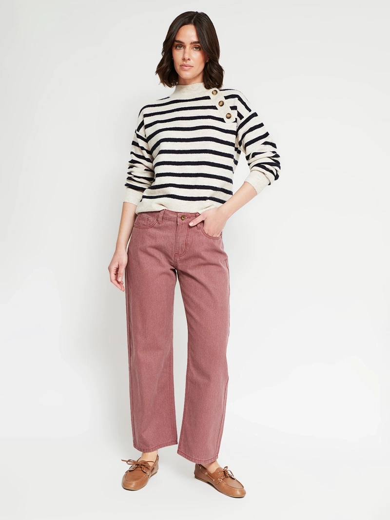 SWEATER MUJER REGATTA RAYADO BOTONES - 5