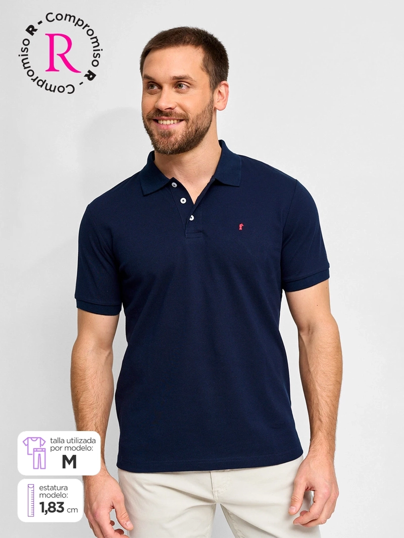 POLERA HOMBRE KENNETH STEVENS ALGODÓN MANGA CORTA PIQUÉ BÁSICA - 1