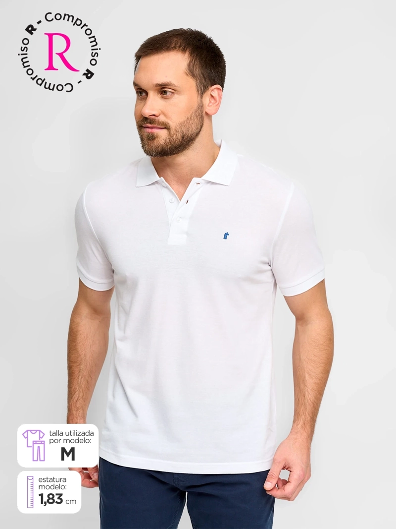 POLERA HOMBRE KENNETH STEVENS ALGODÓN MANGA CORTA PIQUÉ BÁSICA
