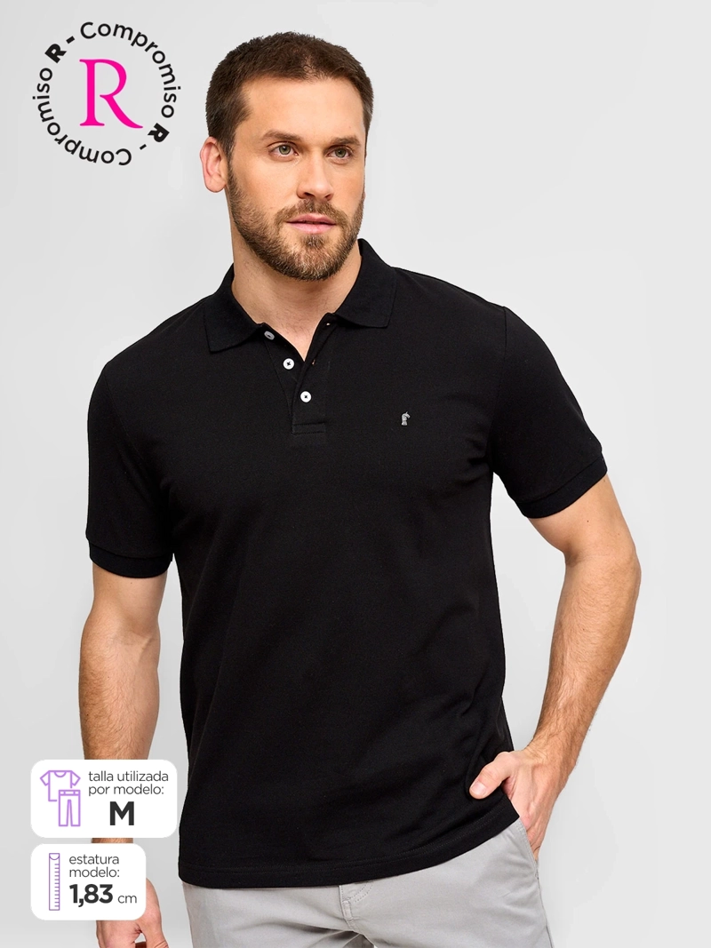 POLERA HOMBRE KENNETH STEVENS ALGODÓN MANGA CORTA PIQUÉ BÁSICA - 1