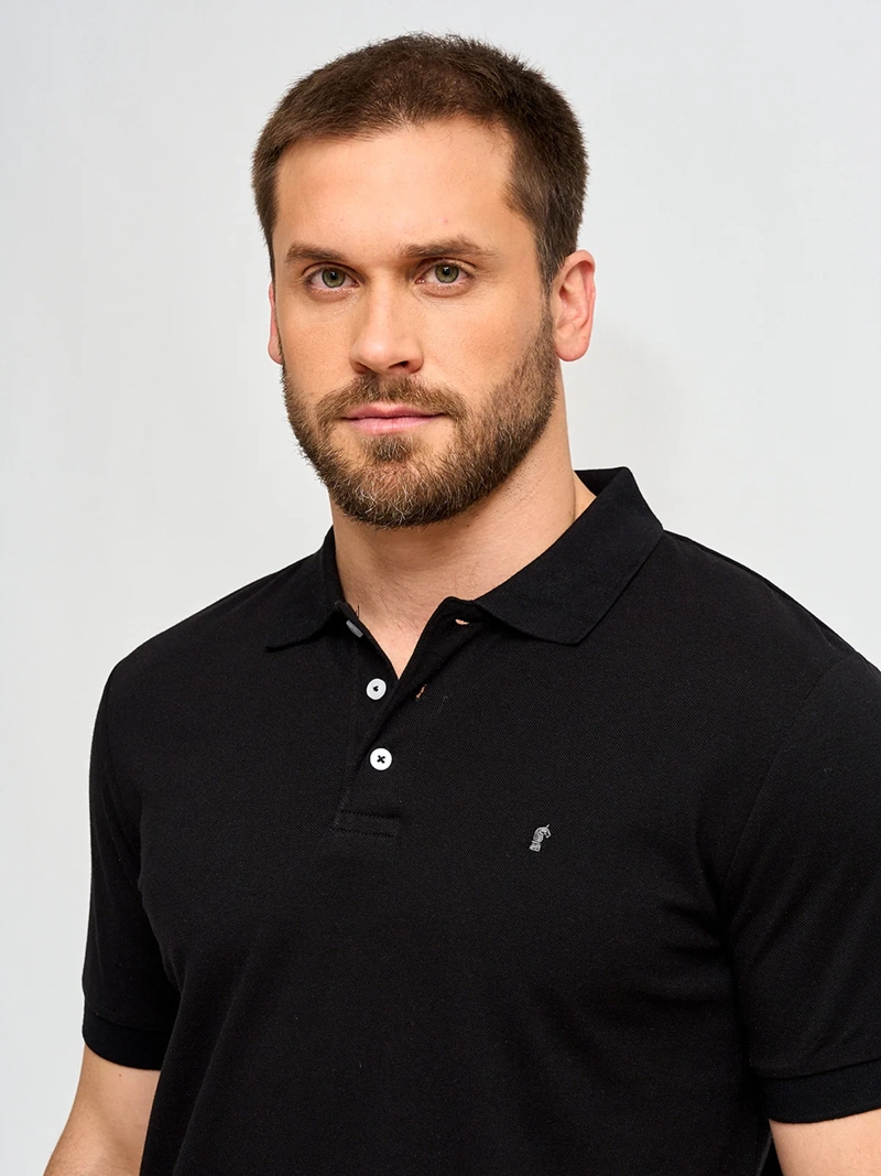 POLERA HOMBRE KENNETH STEVENS ALGODÓN MANGA CORTA PIQUÉ BÁSICA - 3