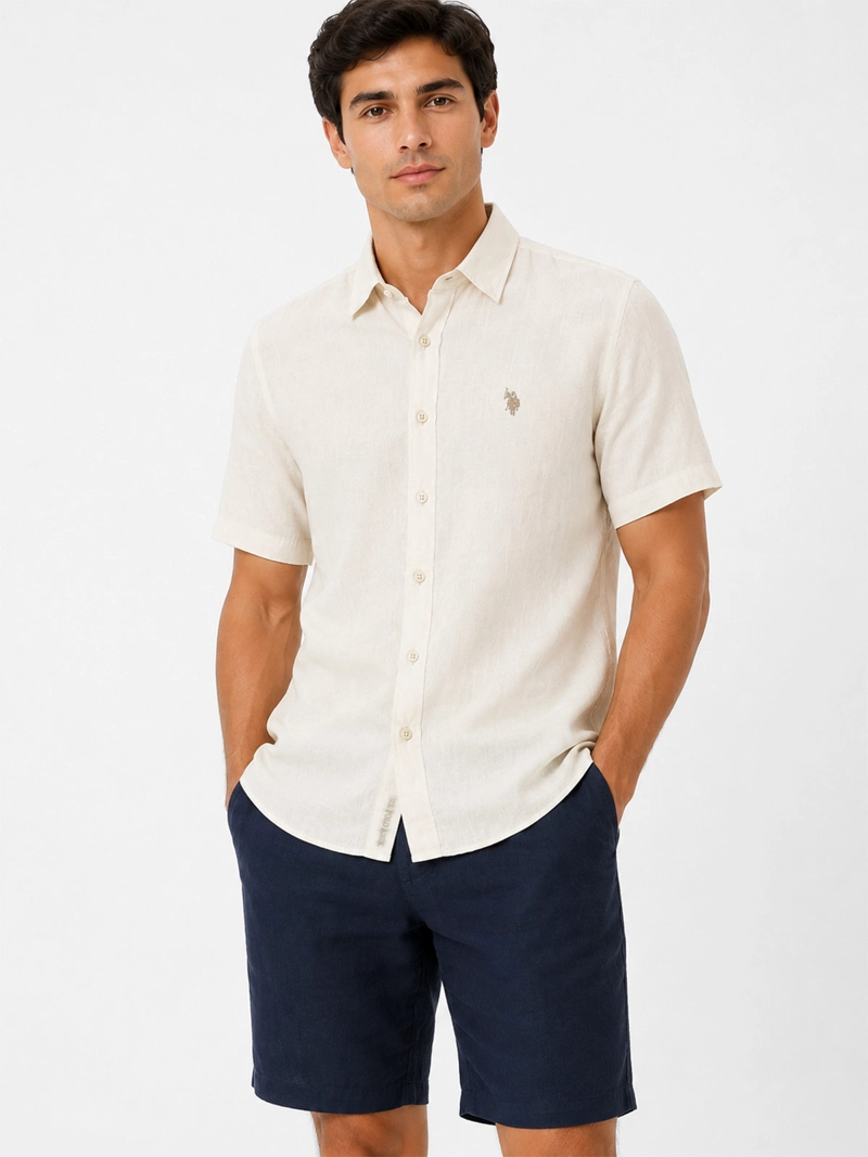 CAMISA HOMBRE US POLO ASSN MANGA CORTA REGULAR FIT ALGODÓN - 1