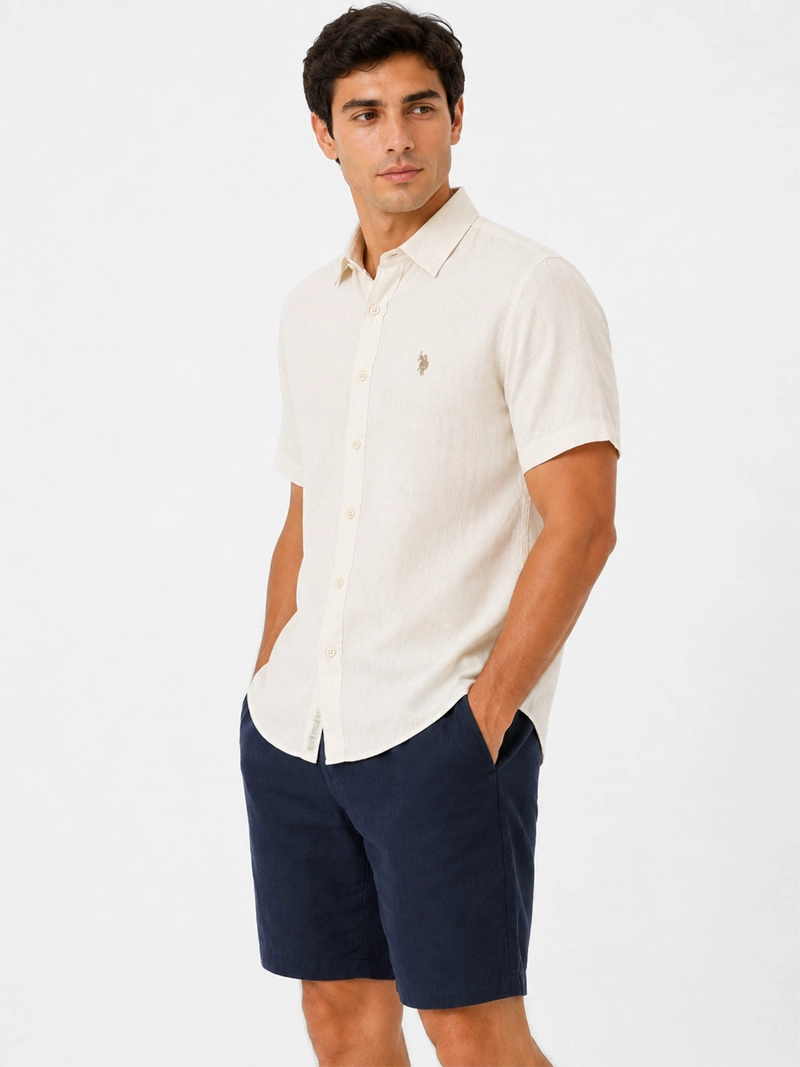 CAMISA HOMBRE US POLO ASSN MANGA CORTA REGULAR FIT ALGODÓN - 3