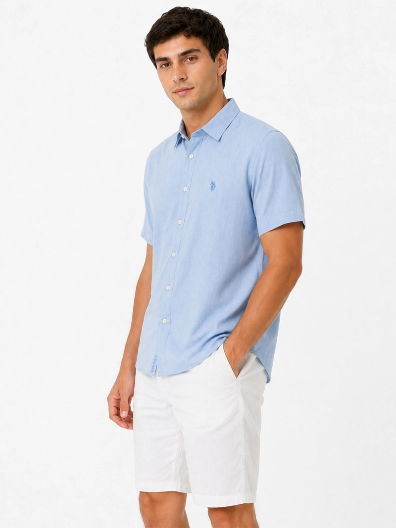 CAMISA HOMBRE US POLO ASSN MANGA CORTA REGULAR FIT ALGODÓN - 3