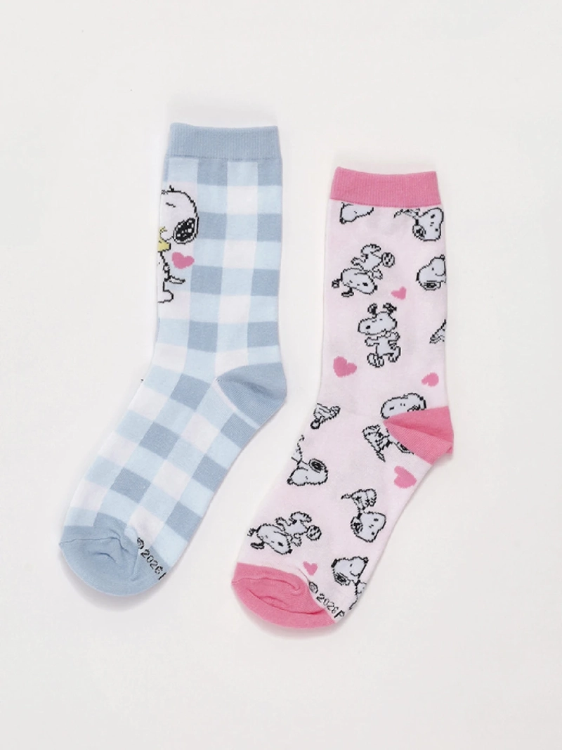 CALCETINES MUJER SNOOPY PACK X2 ALGODÓN - 1