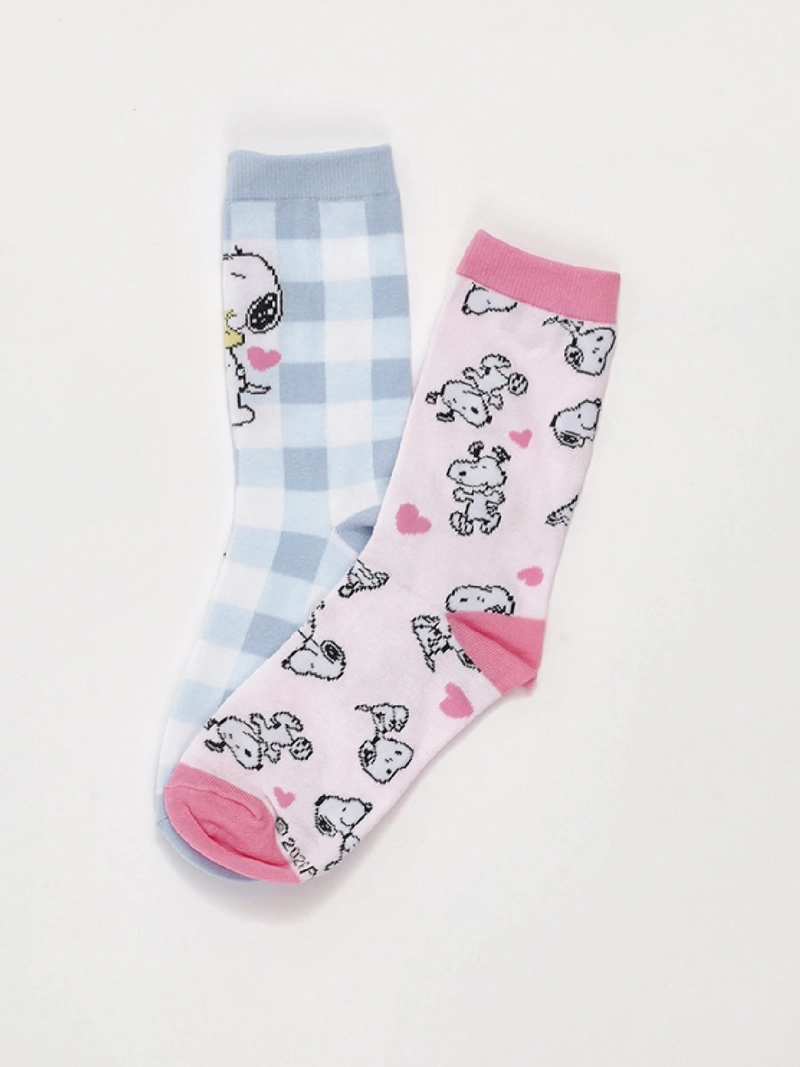 CALCETINES MUJER SNOOPY PACK X2 ALGODÓN - 2