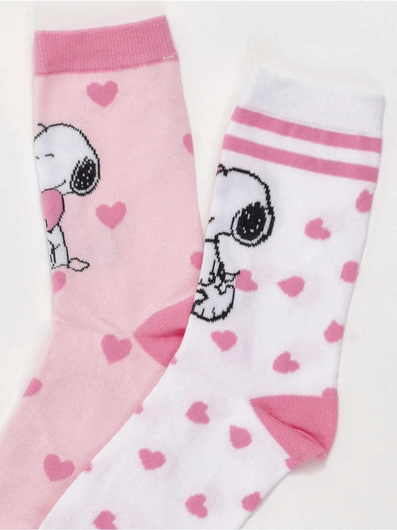 CALCETINES MUJER SNOOPY PACK X2 ALGODÓN LARGO - 3