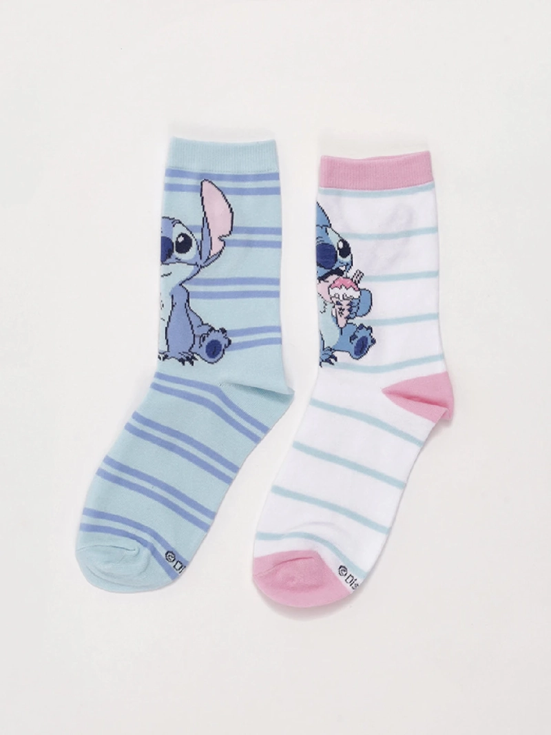 CALCETINES MUJER LILO & STITCH PACK X2 ALGODÓN - 1