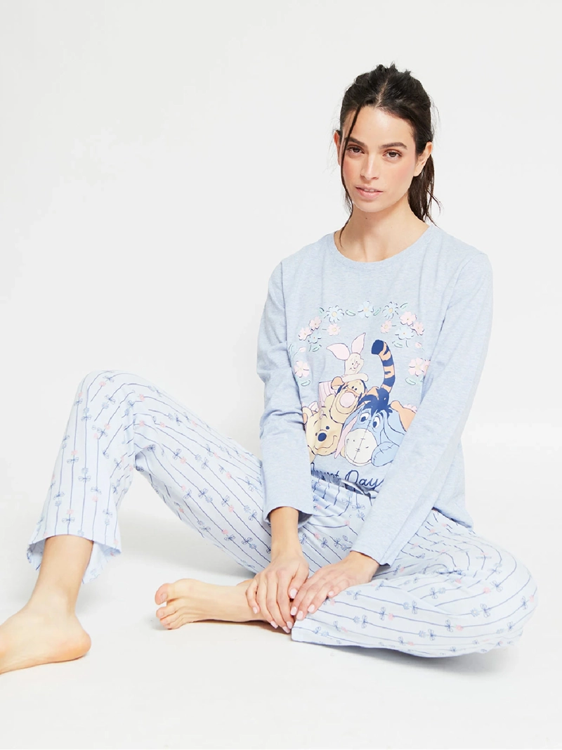 PIJAMA MUJER WINNIE POOH RECTO DENIM - 4