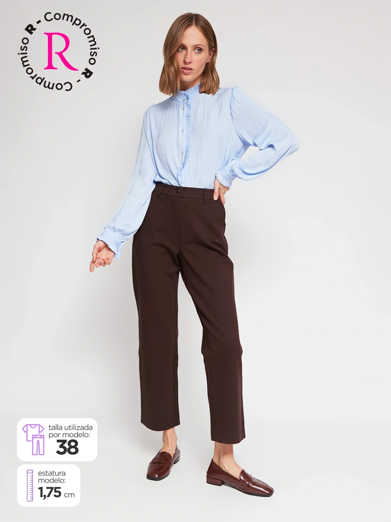 PANTALÓN MUJER CACHAREL PIERNA RECTA - 1