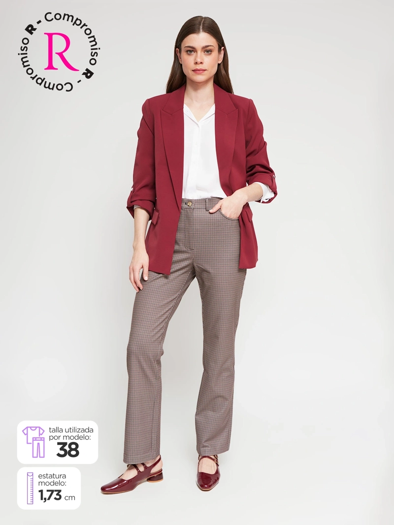 PANTALÓN MUJER CACHAREL RECTO CONTROL ABDOMEN - 1