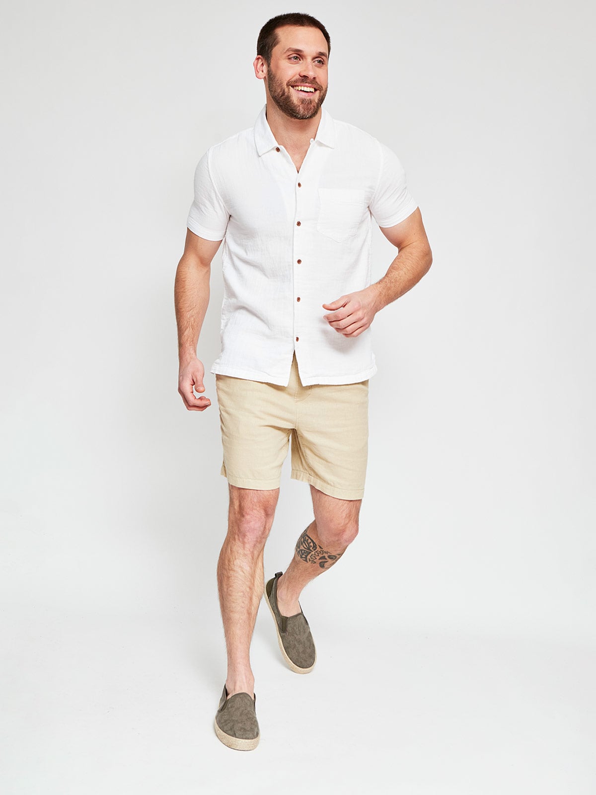 CAMISA HOMBRE AEROPOSTALE ALGODÓN MANGA CORTA TEXTURA - 4