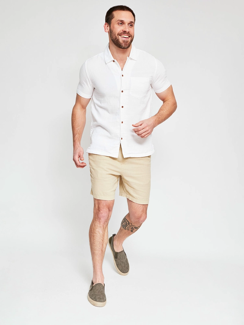 CAMISA HOMBRE AEROPOSTALE ALGODÓN MANGA CORTA TEXTURA - 4