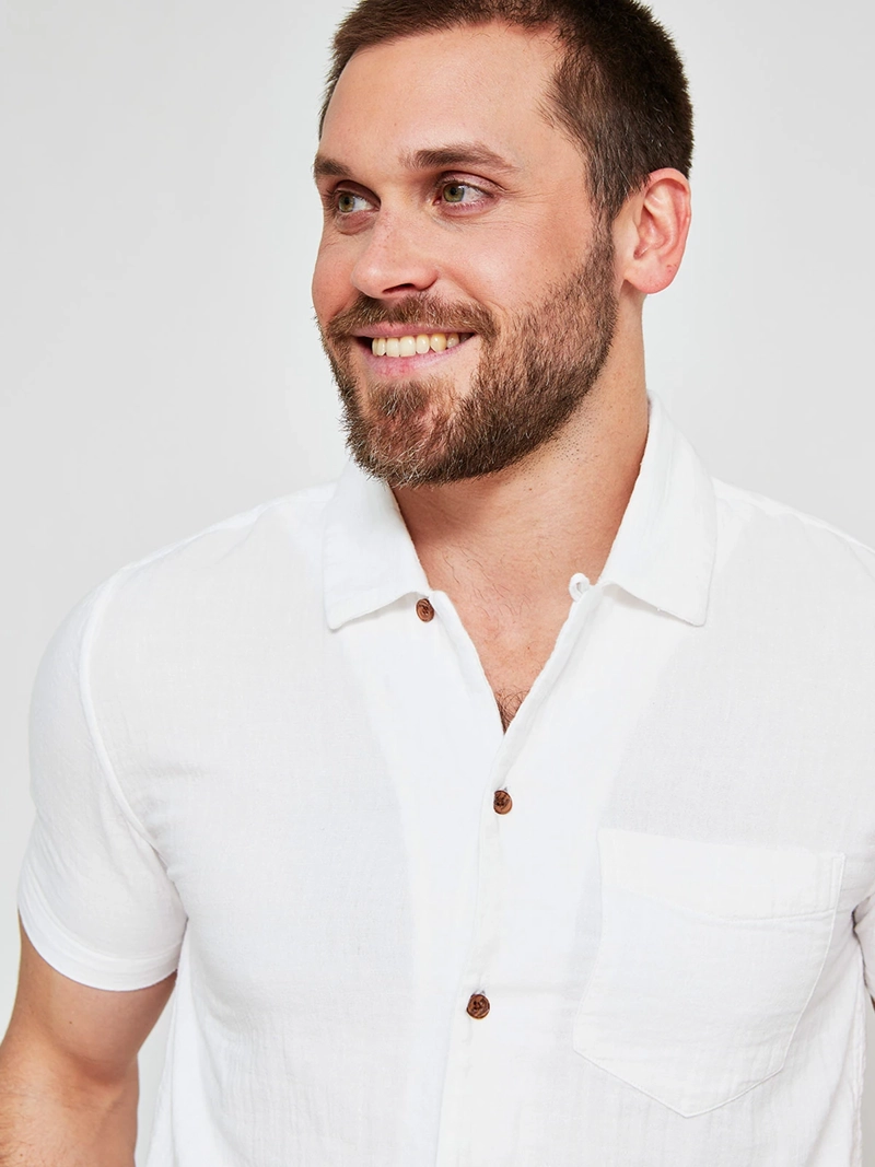 CAMISA HOMBRE AEROPOSTALE ALGODÓN MANGA CORTA TEXTURA - 3