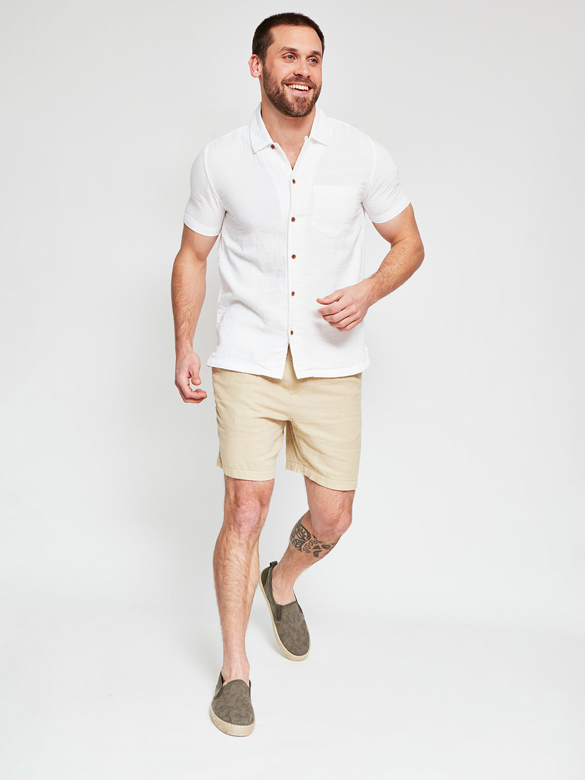 CAMISA HOMBRE AEROPOSTALE ALGODÓN MANGA CORTA TEXTURA - 4