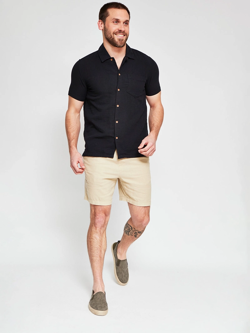 CAMISA HOMBRE AEROPOSTALE ALGODÓN MANGA CORTA TEXTURA - 4