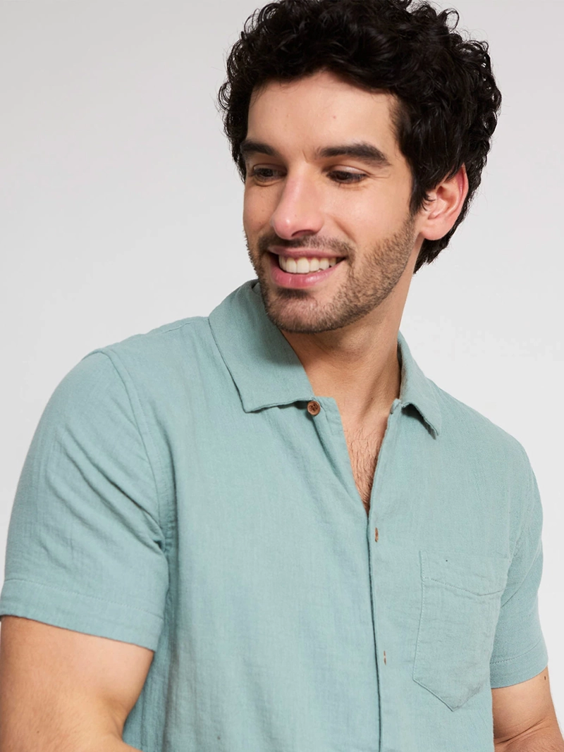 CAMISA HOMBRE AEROPOSTALE ALGODÓN MANGA CORTA TEXTURA - 3