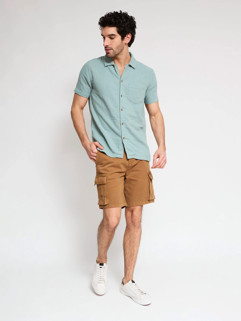 CAMISA HOMBRE AEROPOSTALE ALGODÓN MANGA CORTA TEXTURA - 4