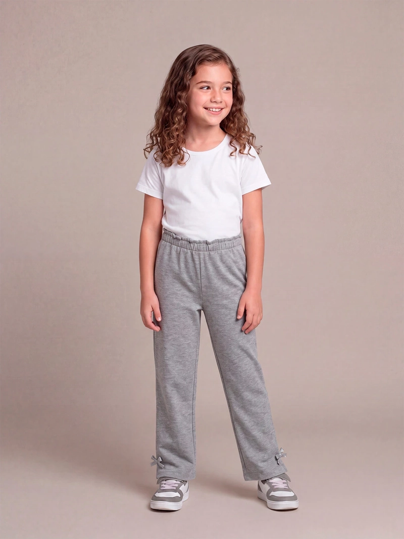PANTALÓN DE BUZO NIÑA HARVEST LUREX Y LAZOS - 1