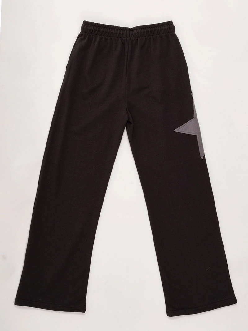 PANTALÓN DE BUZO NIÑA INDEX TEEN ALGODÓN WIDE ESTRELLA - 4