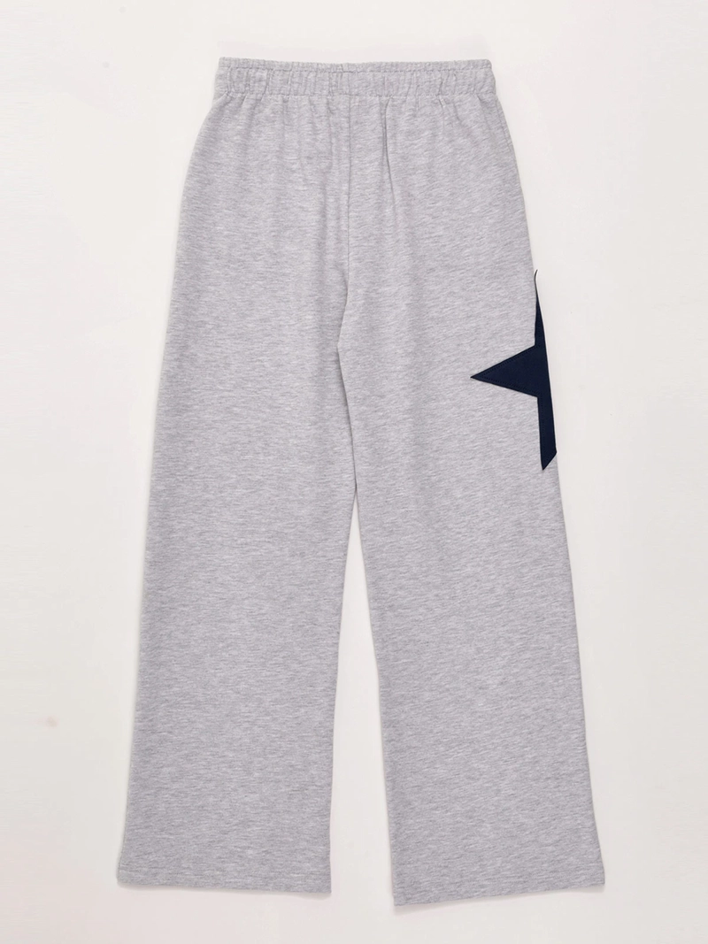 PANTALÓN DE BUZO NIÑA INDEX TEEN ALGODÓN WIDE ESTRELLA - 4