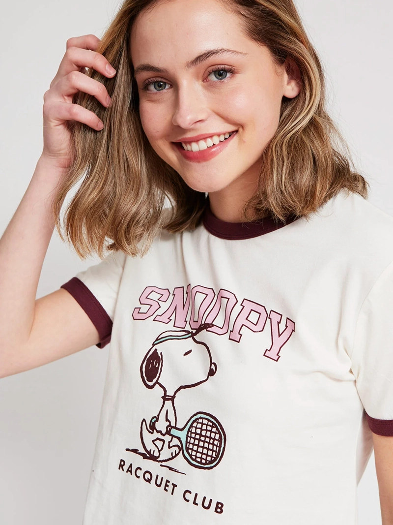POLERA MUJER INDEX ALGODÓN MANGA CORTA SNOOPY - 3