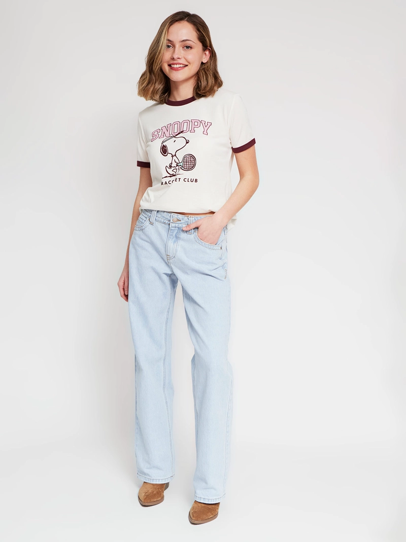 POLERA MUJER INDEX ALGODÓN MANGA CORTA SNOOPY - 4