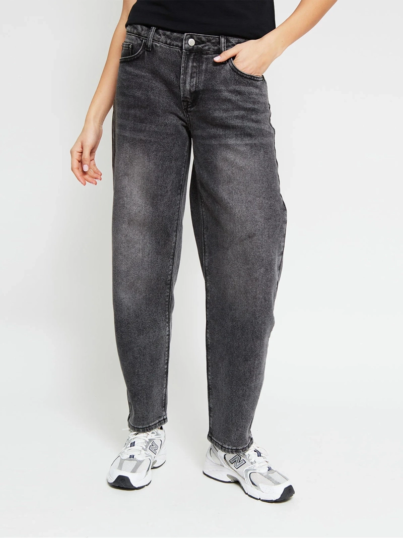 JEANS MUJER AEROPOSTALE ALGODÓN BARREL TIRO BAJO - 2