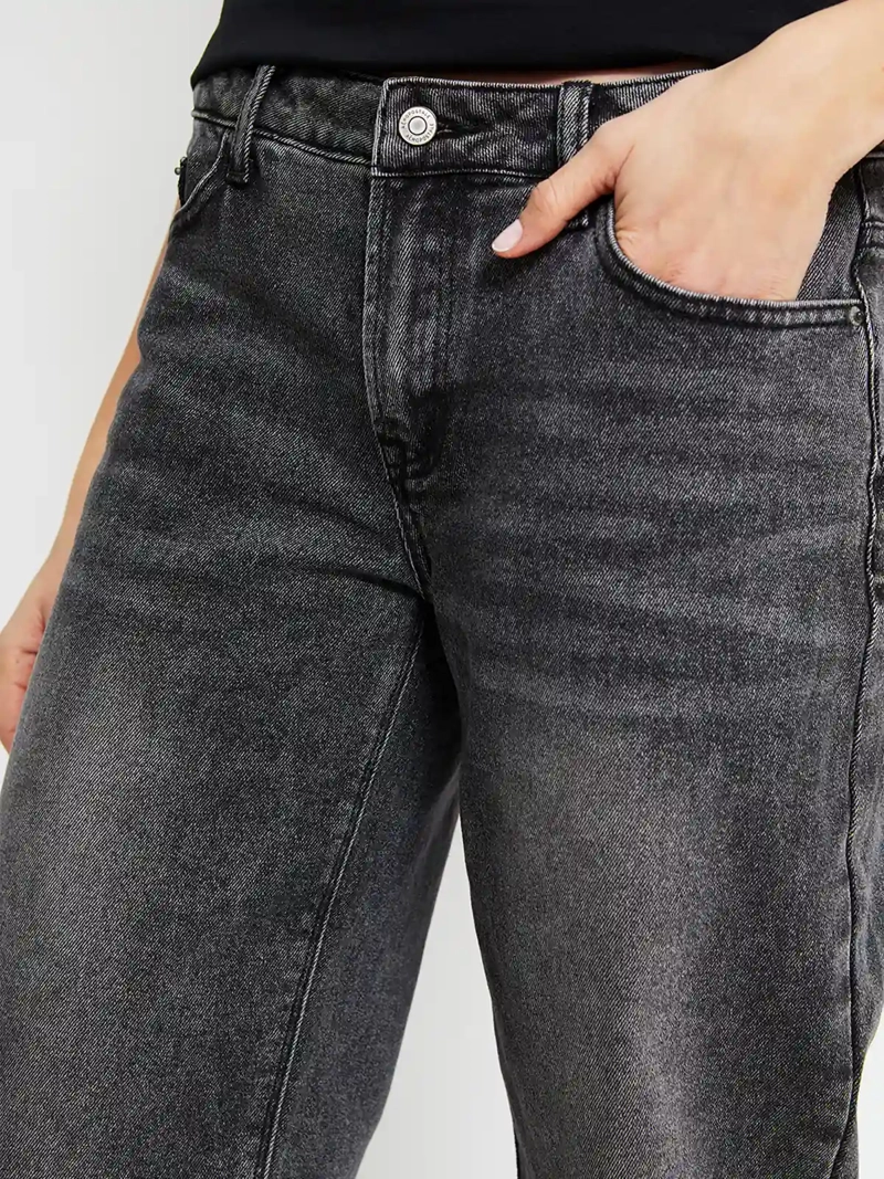 JEANS MUJER AEROPOSTALE ALGODÓN BARREL TIRO BAJO - 4