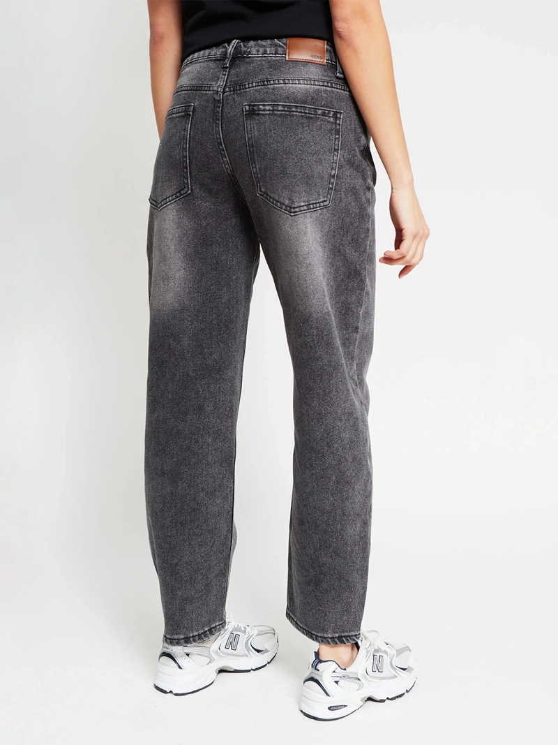 JEANS MUJER AEROPOSTALE ALGODÓN BARREL TIRO BAJO - 2